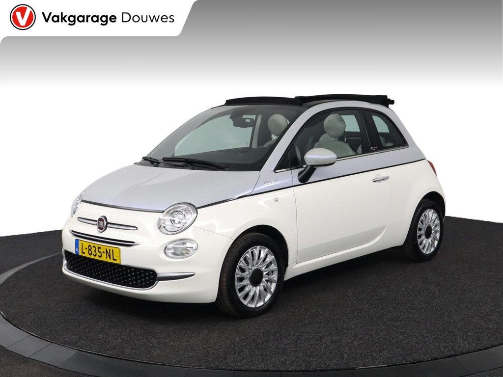Fiat 500C 1.0 Hybrid Cult CABRIO |NAP|Leder|Cabrio|2tone|Dol, Auto's, Voorwielaandrijving, Stof, Euro 6, Cabriolet