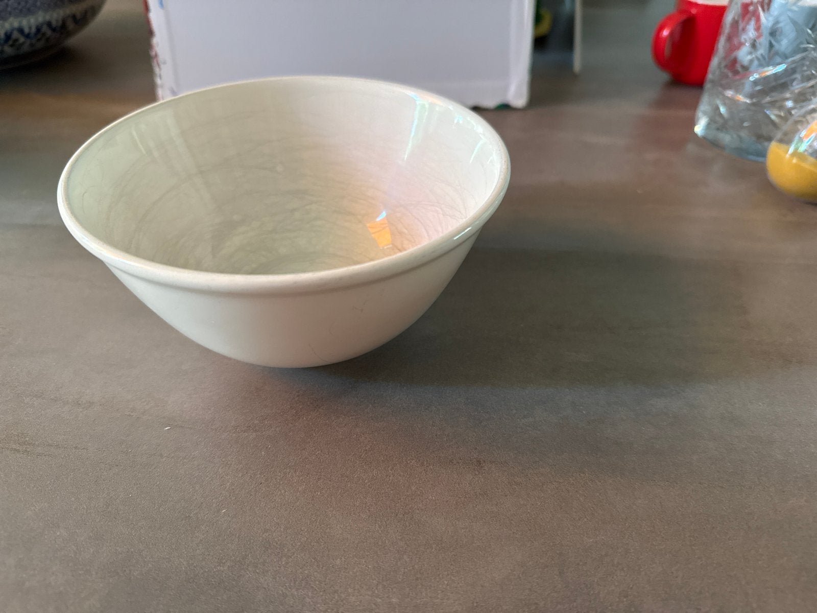 Wit ikea ontbijtSchaaltje, Ophalen, Porselein of Keramiek, Schaal, Rond