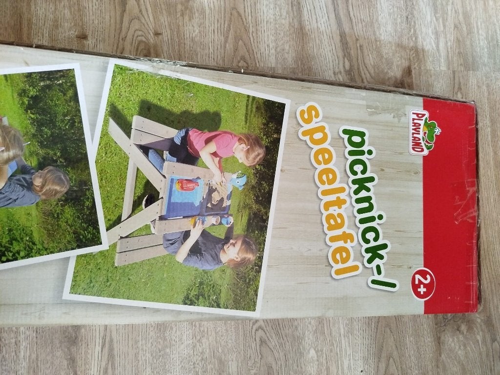 Kinder picknick tafeltje van Playland nieuw in doos!, Tuin en Terras, Kinderpicknicktafel, Ophalen of Verzenden, Zo goed als nieuw