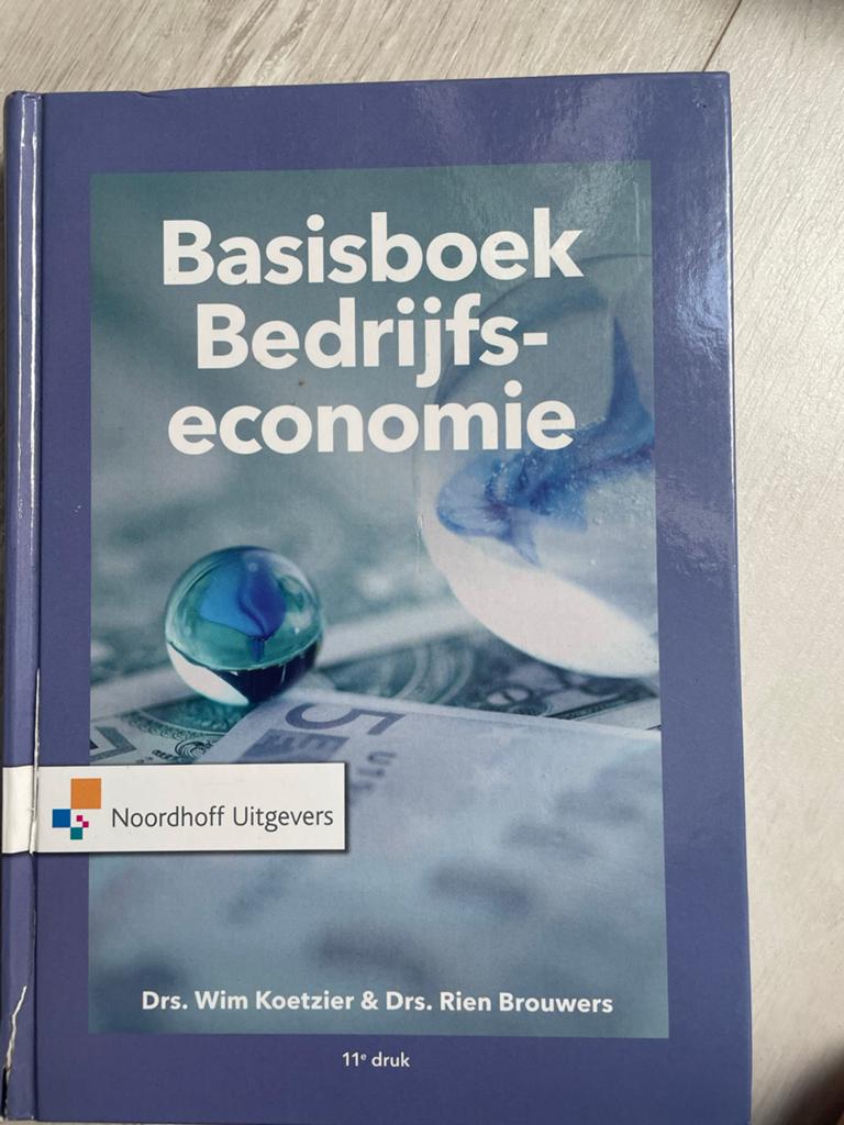 Basisboek Bedrijfseconomie - Drs. Koetzier & Brouwers, Boeken, Studieboeken en Cursussen, Ophalen of Verzenden, Gamma, Gelezen