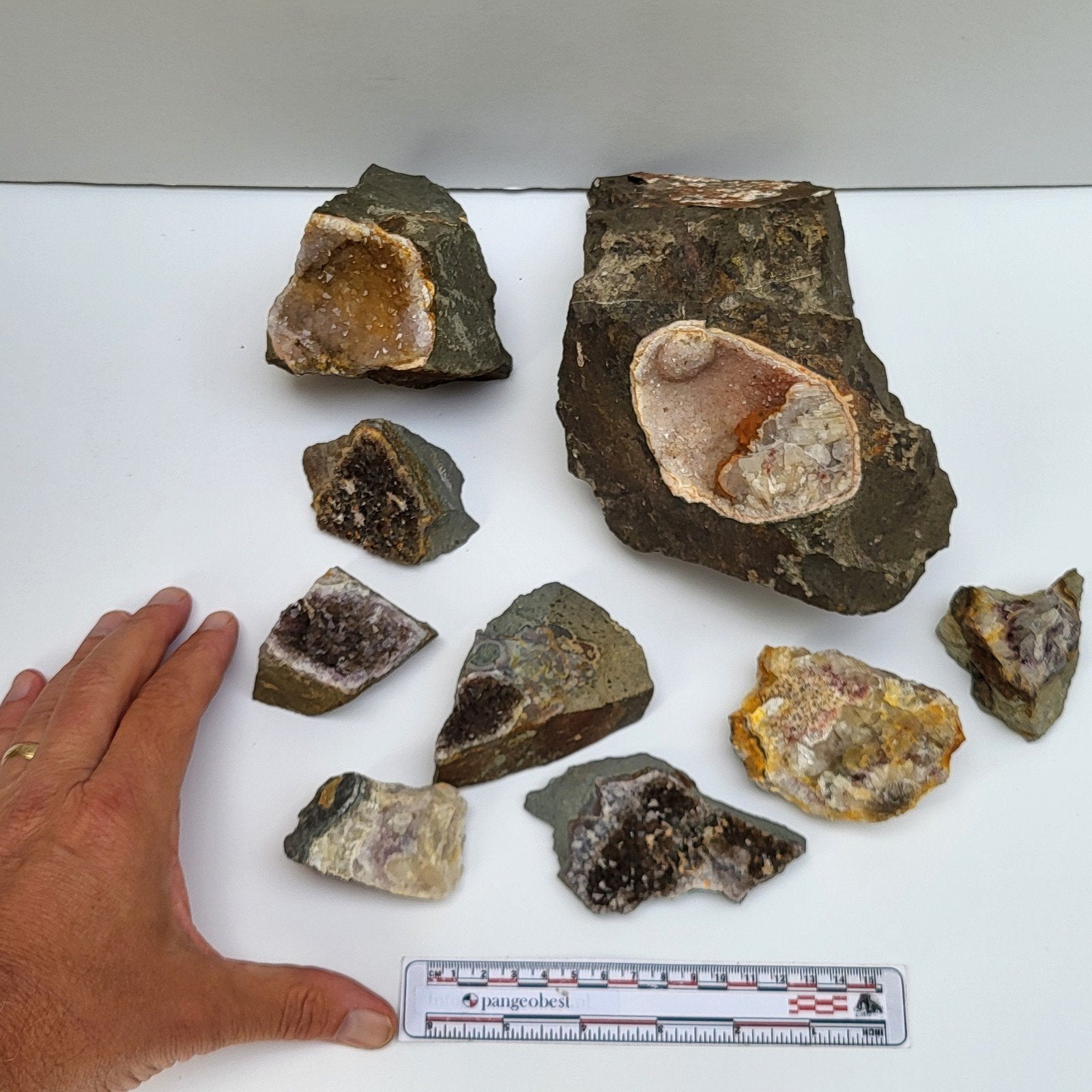 kwarts geodes Idar Oberstein Juchem Amethist rookkwarts, Ophalen of Verzenden