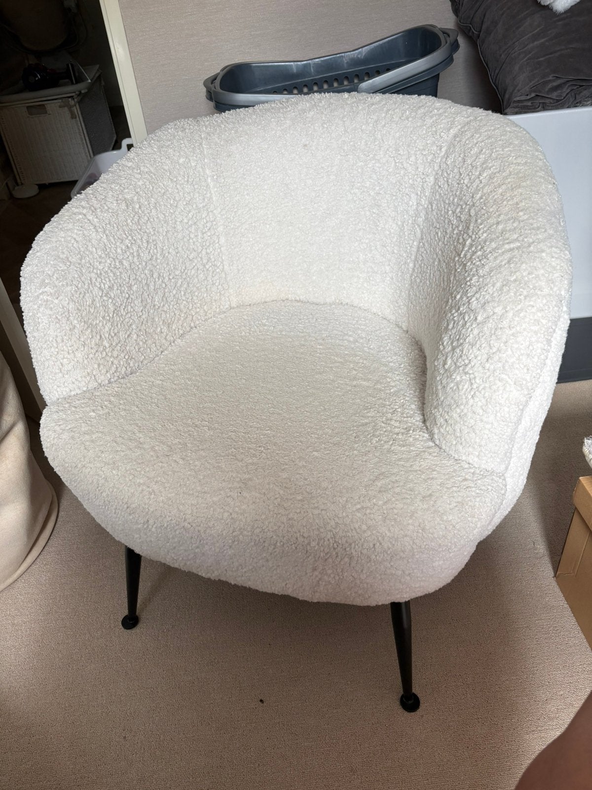 By Boo Babe Teddy Stoel stijlvolle fauteuil, Ophalen, Gebruikt, Wit, Teddy