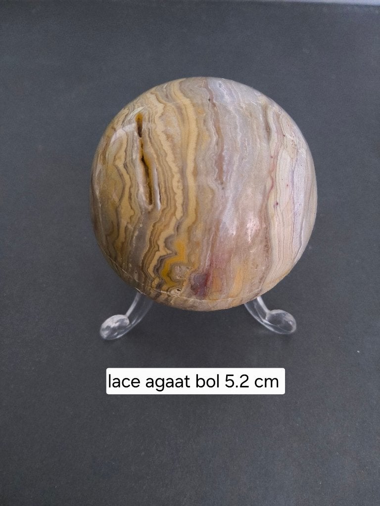 Lace agaat bol, Ophalen of Verzenden, Mineraal