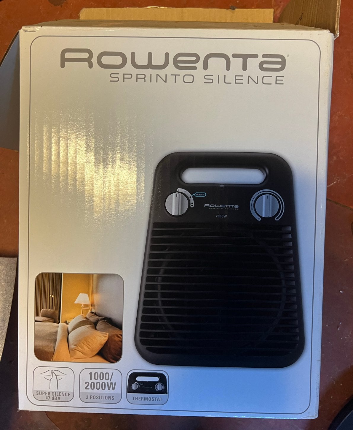 Rowenta SO9260 Sprinto Silence 2000W Elektrische Kachel, Tafel- of Grondventilator, Verwarmen, Minder dan 60 m³, 2 snelheden