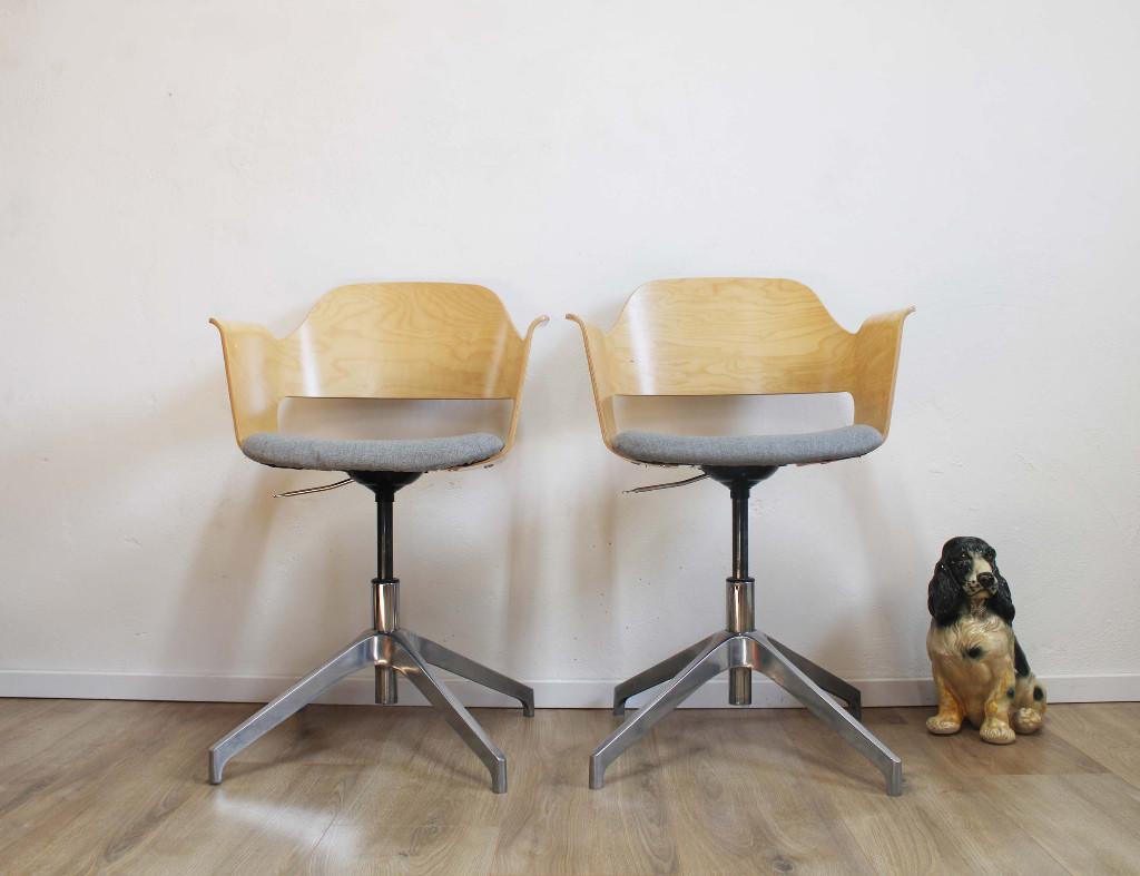 Set bureaustoelen, FJALLBERGET Ikea. 2 retro draai stoelen, Ophalen, O, Ikea, Grijs