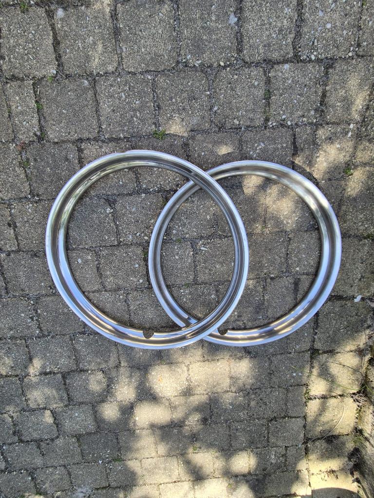 Sierring set15 inch roestvrij staal Volvo PV 544, P1800, Ophalen of Verzenden, Gebruikt, Volvo