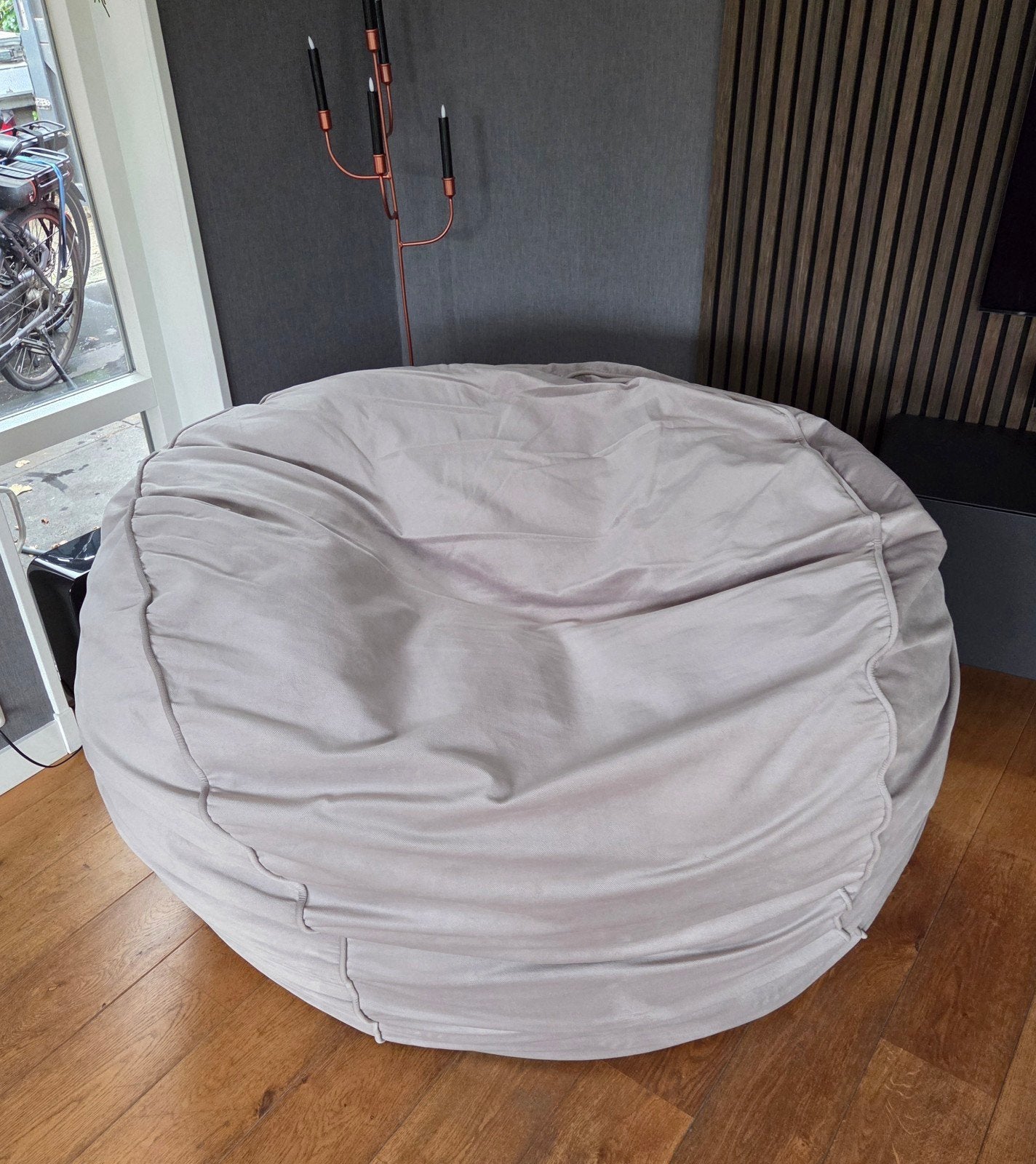 Vetsak beanbag Large grijs, Huis en Inrichting, Zitzakken, Ophalen, Zo goed als nieuw, Grijs, Zitzak