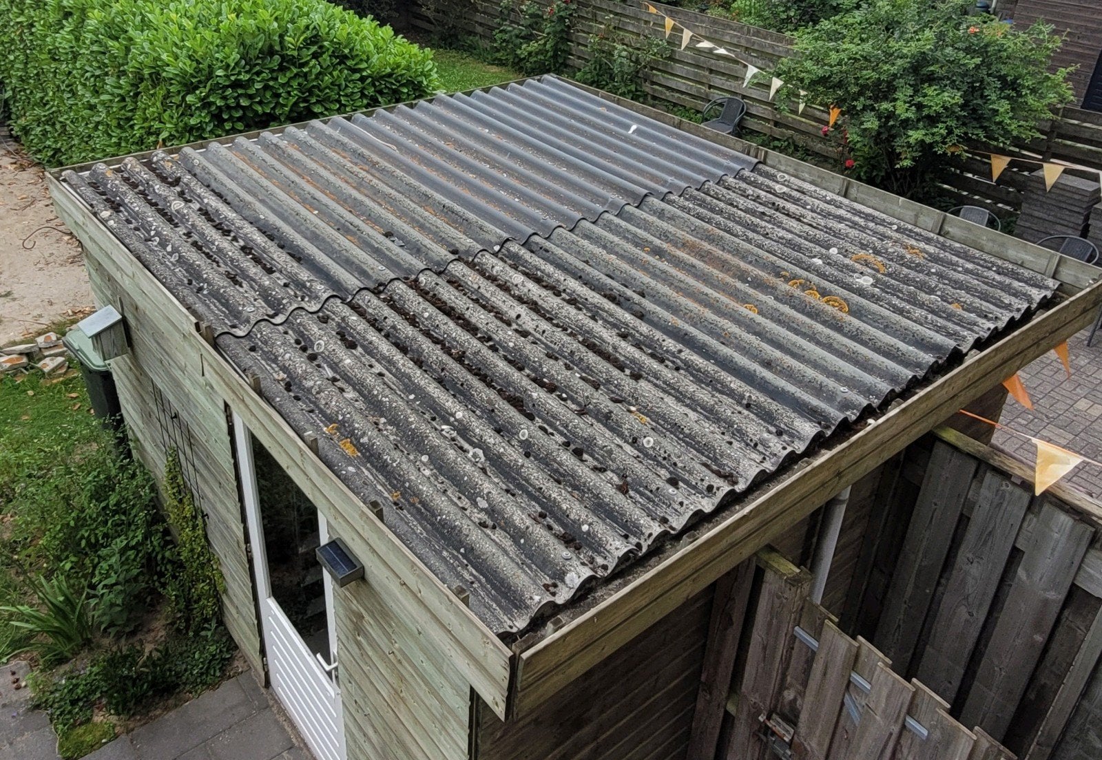 Dakplaten schuur, Doe-het-zelf en Verbouw, Dakpannen en Dakbedekking, Ophalen, Gebruikt, 15 m² of meer, Dakplaat of Dakpanplaat