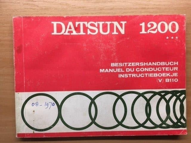 Datsun 1200 Instructieboekje (V B110) - Origineel 1970 Duits, Ophalen of Verzenden