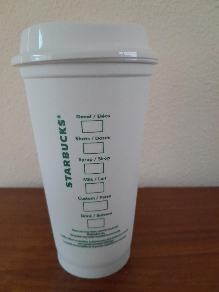 Starbucks herbruikbare beker met deksel , nieuw, Overige materialen, Nieuw, Ophalen of Verzenden, Overige stijlen
