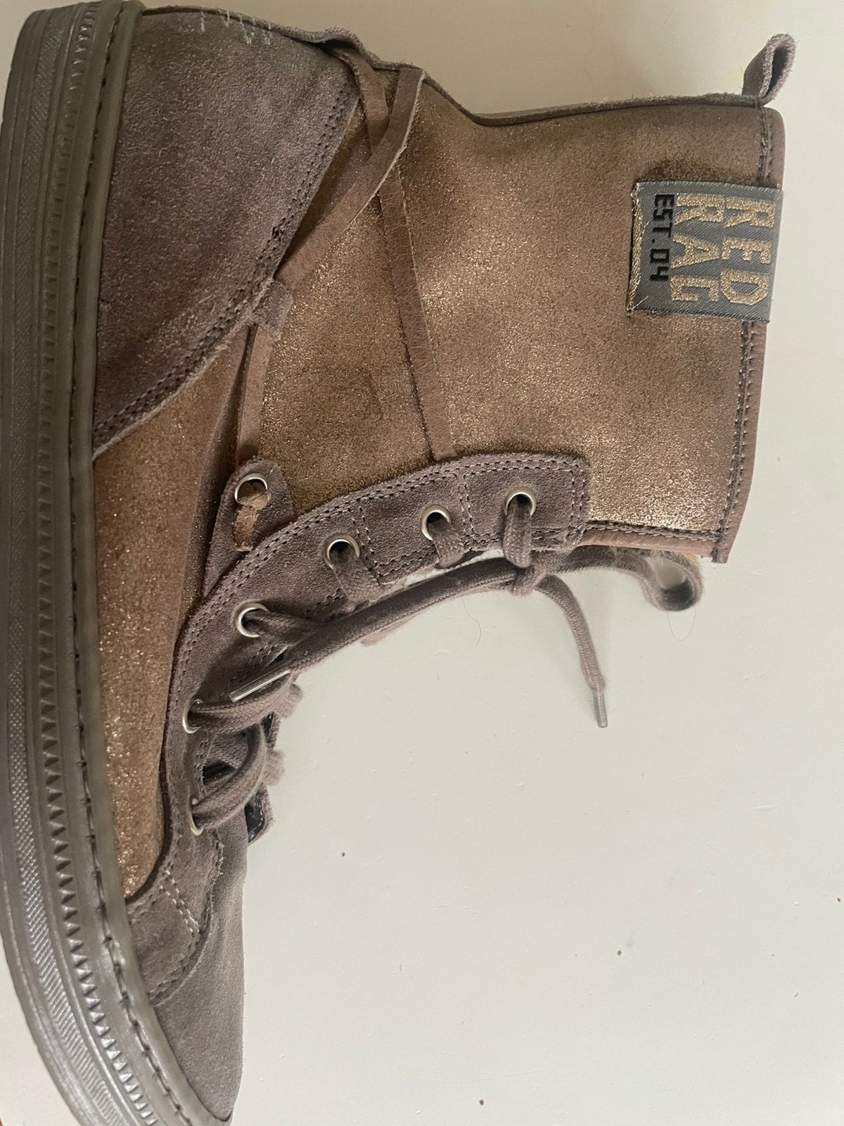 Te koop: leren sneakers, Red Rag, bruin, 39, Kleding | Dames, Schoenen, Ophalen of Verzenden, Zo goed als nieuw, Bruin, Sneakers of Gympen