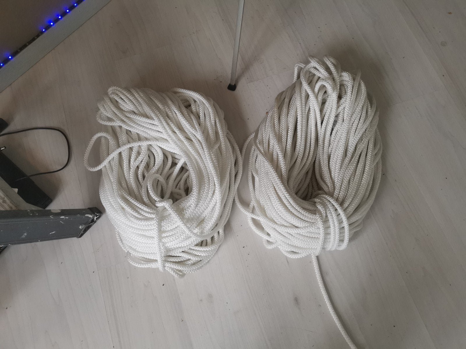 2 x 75 meter touw 11mm gewoven nylon met binnenkern, Ophalen of Verzenden, Zo goed als nieuw