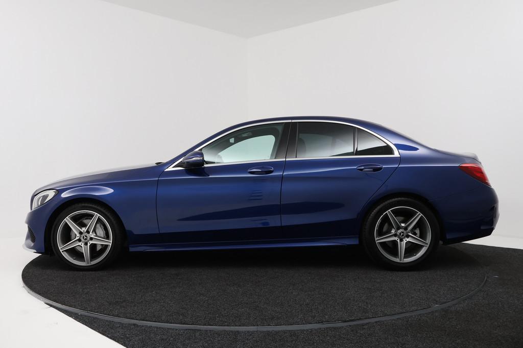 Mercedes-Benz C-klasse 180 Business Solution AMG (NAVIGATIE,, Automaat, Blauw, Bedrijf, Sedan