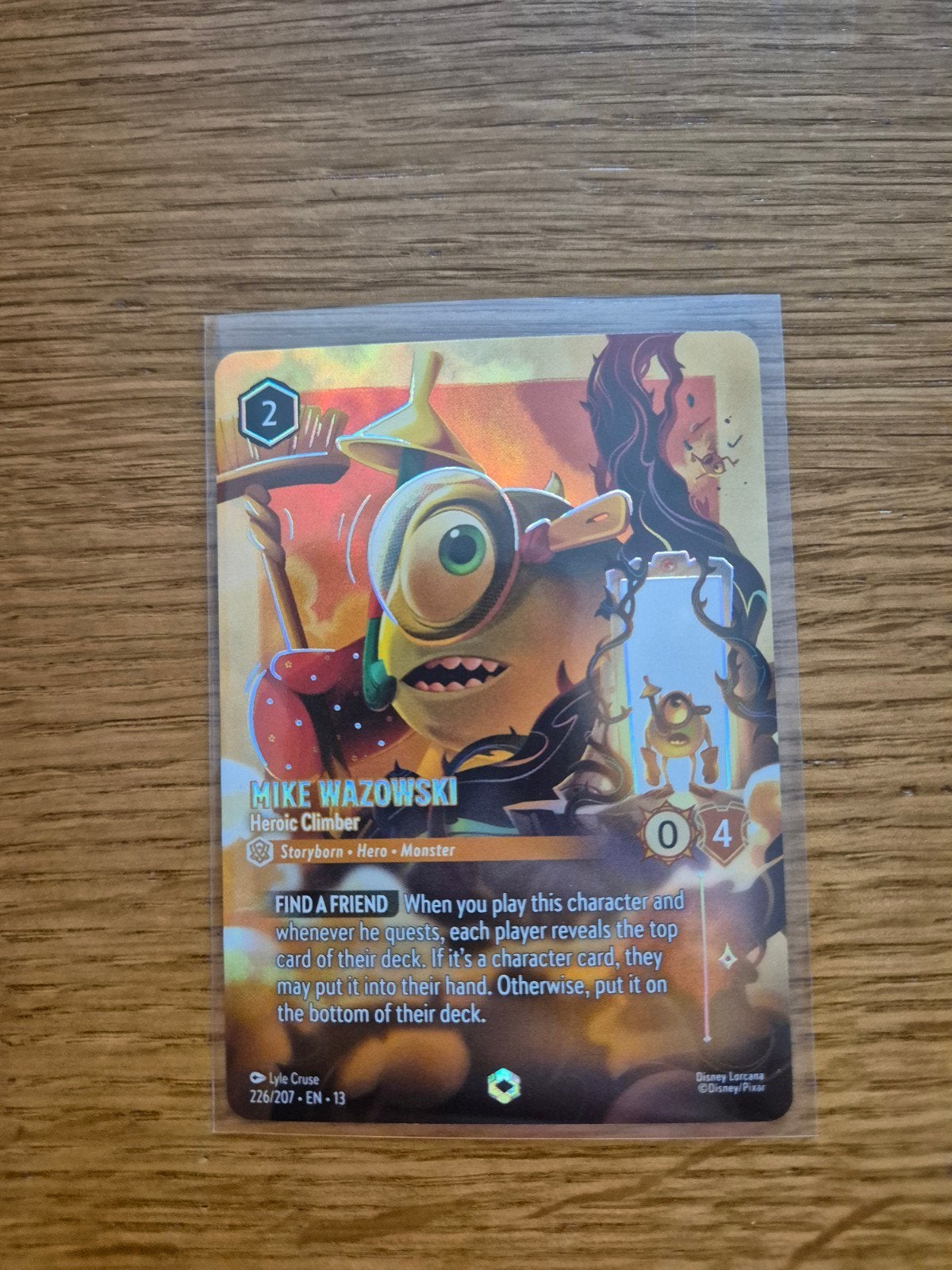 Mike Wazowski Enchanted 226/207 lorcana attack of the vine, Ophalen of Verzenden, Zo goed als nieuw