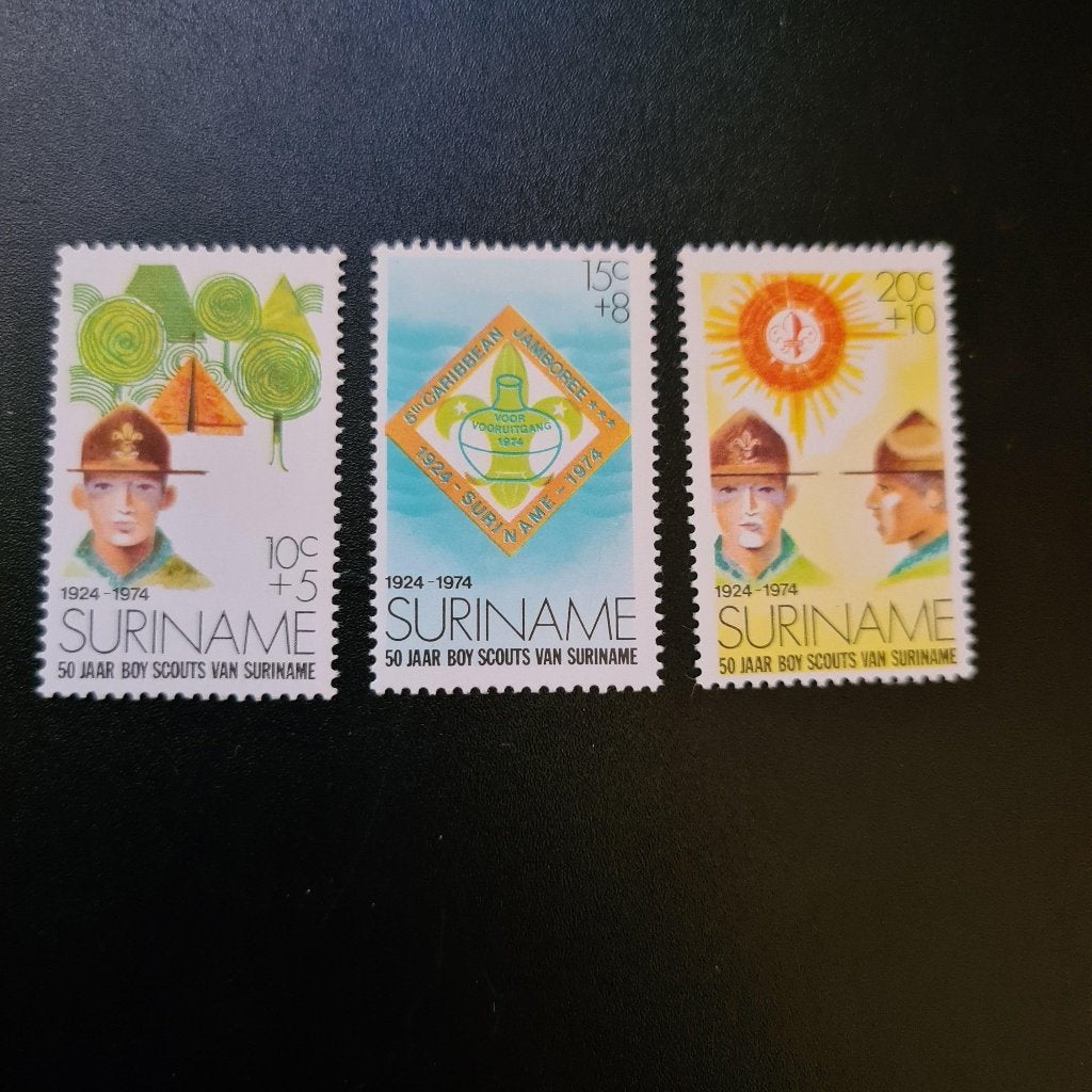 1974 Suriname (mi 677-679). Scouting padvinderij(postfris), Verzenden, Postfris, Overige thema's