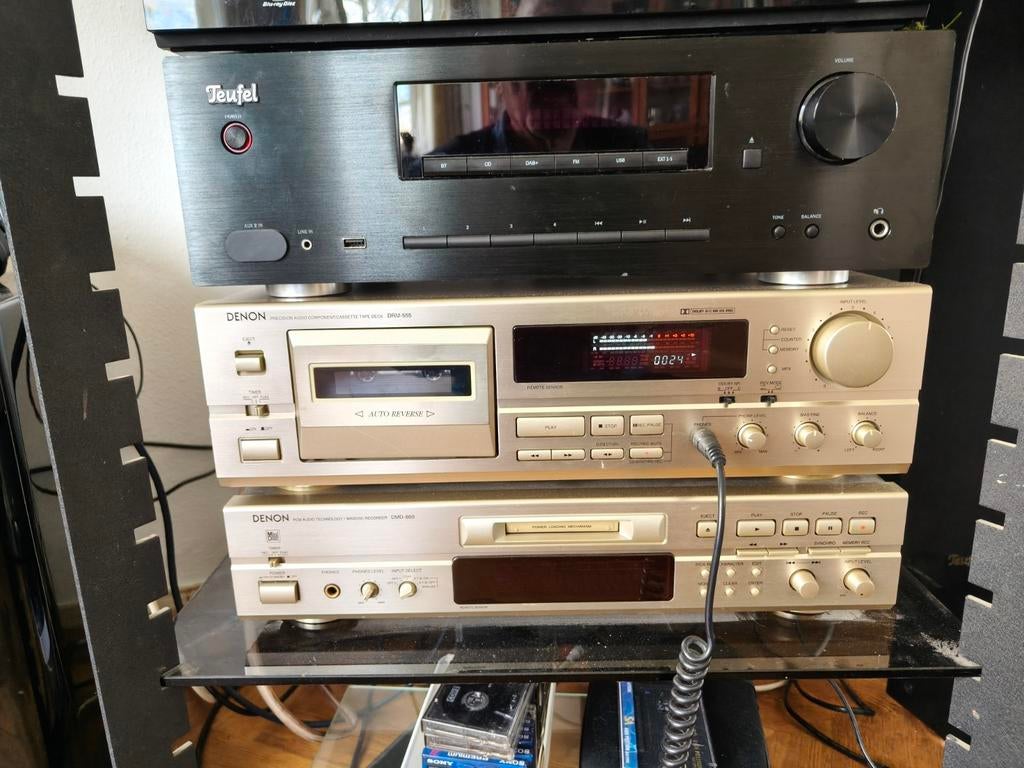 Denon DRM 555 en DMD 800 als Goldline set aangeboden, Ophalen of Verzenden, Zo goed als nieuw, Denon