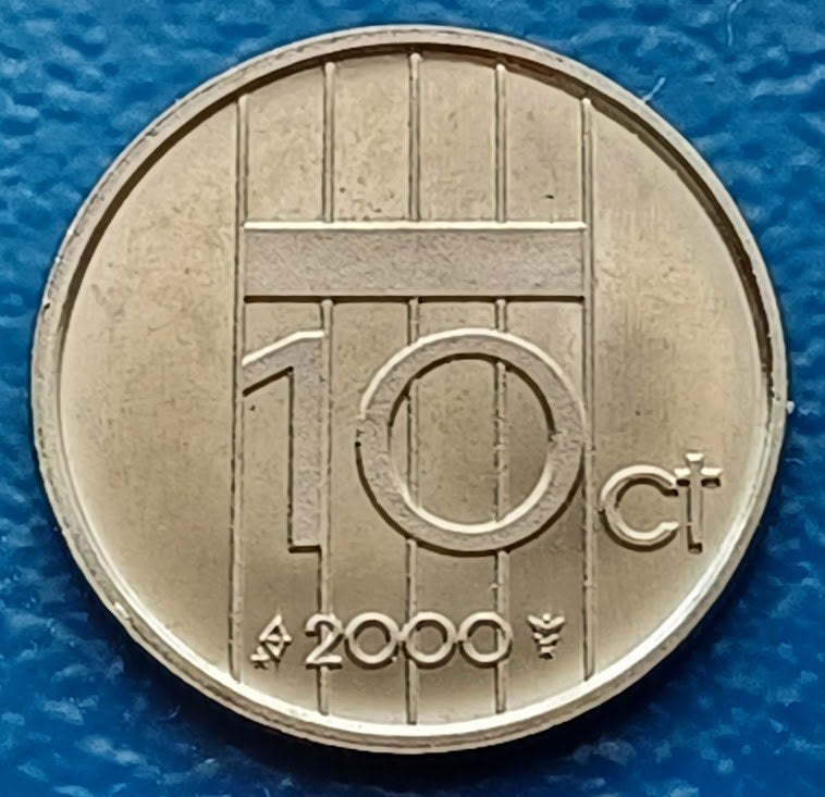 10 Cent 2000 - Beatrix UNC, Postzegels en Munten, Verzenden, Koningin Beatrix, 10 cent