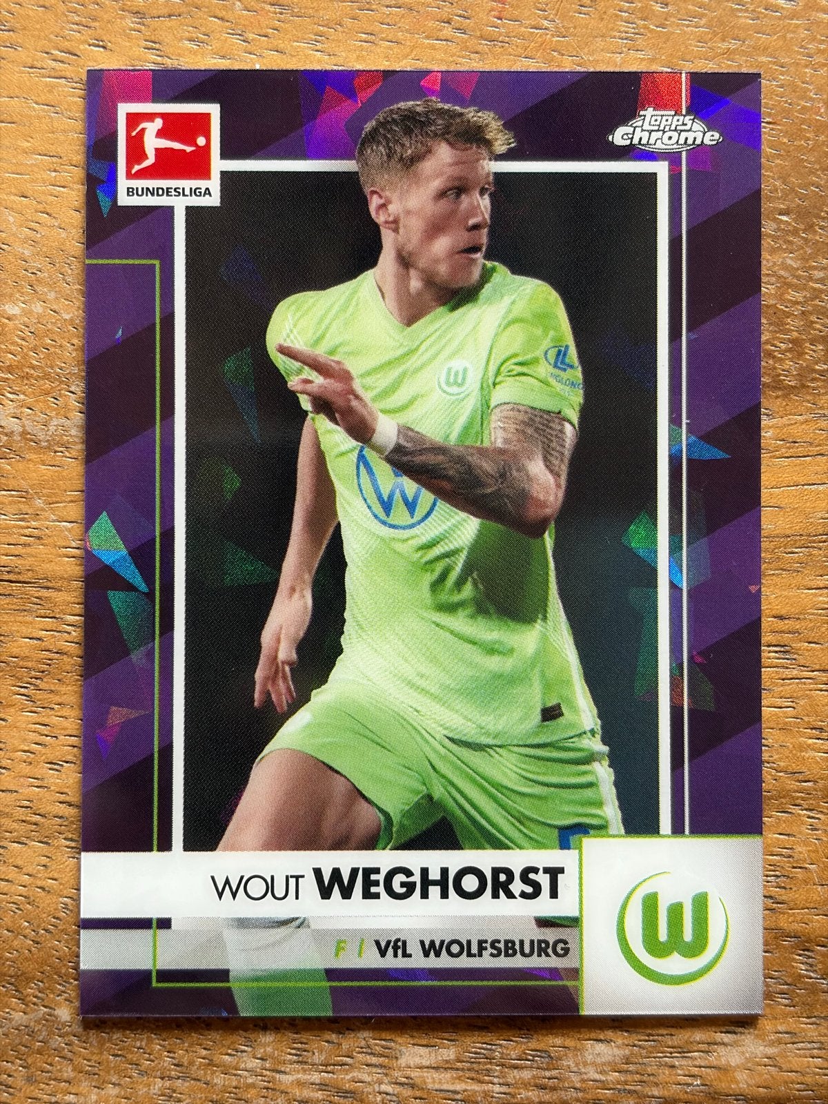 Wout Weghorst Topps Chrome Bundesliga Spelerskaart, Ophalen of Verzenden, Zo goed als nieuw, Buitenlandse clubs, Spelerskaart