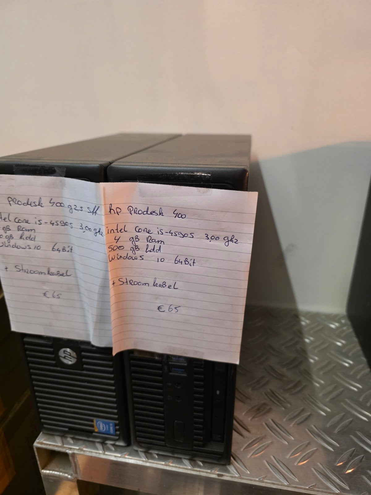 Hp prodesk 400 i5-4590s 4gb ram 500gb Windows 10 64bit, HP Prodesk, Gebruikt, HDD, Ophalen of Verzenden