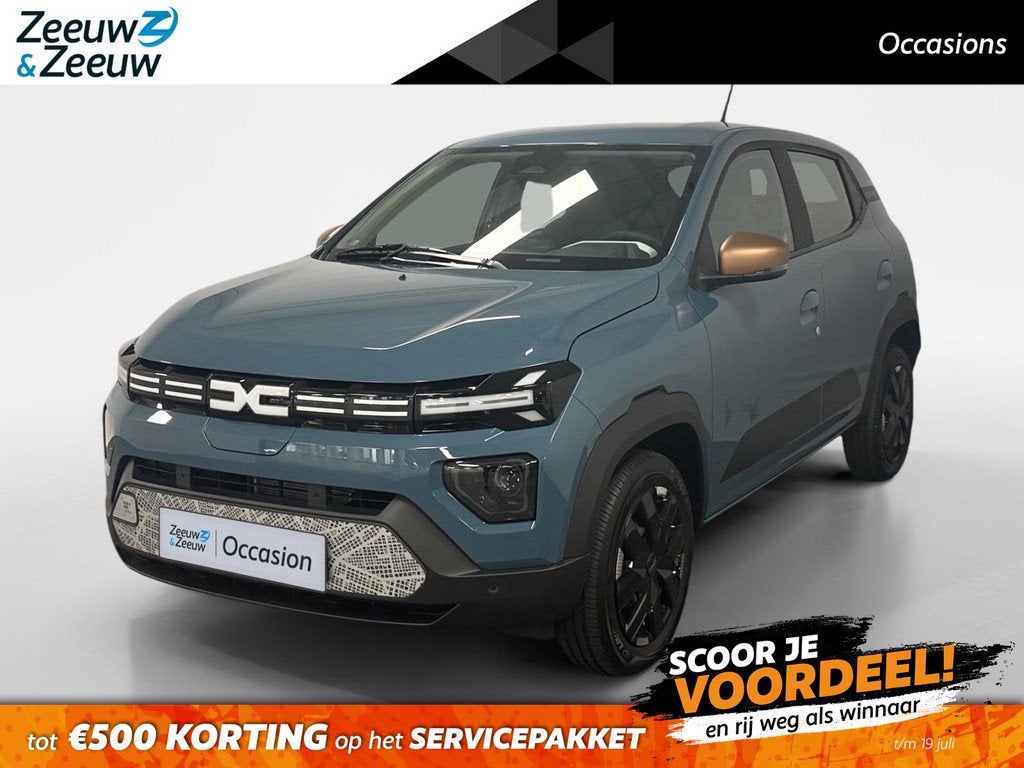Dacia Spring Extreme 65 26.8 kWh AIRCO NAVIGATIE APPLE CARPL, Auto's, Dacia, 12 maanden, Leder en Stof, Origineel Nederlands, Grijs