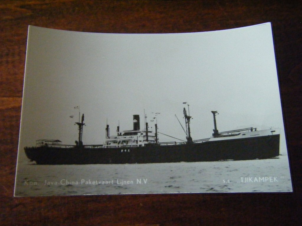 H42 - s.s. Tjikampek - Kon. Java China Paketvaart Lijnen, Verzamelen, Ophalen of Verzenden, Kaart, Foto of Prent