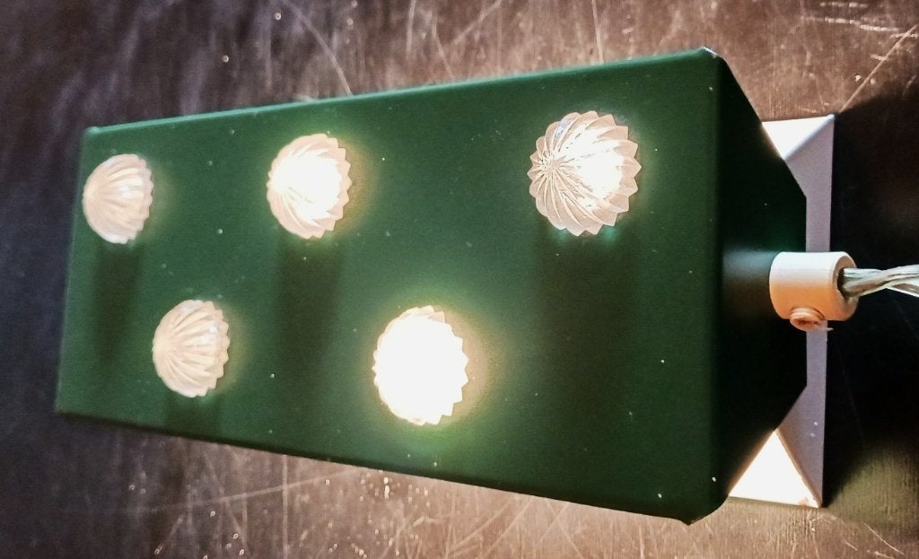 Vintage Metaal Groene Wandlamp Jaren 70 / Kunststof Sterren, E14 (klein), Ophalen of Verzenden, Kunststof, Gebruikt