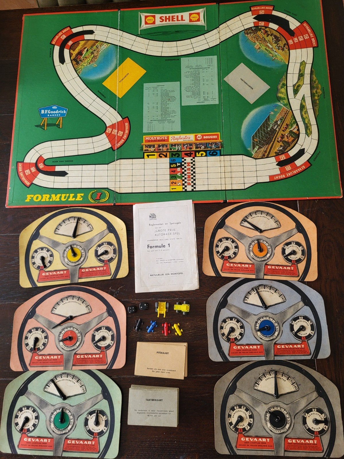 Formule 1 - Het grote Autorace spel - vintage 1962 bordspel, Ophalen of Verzenden, Gebruikt, Formule 1