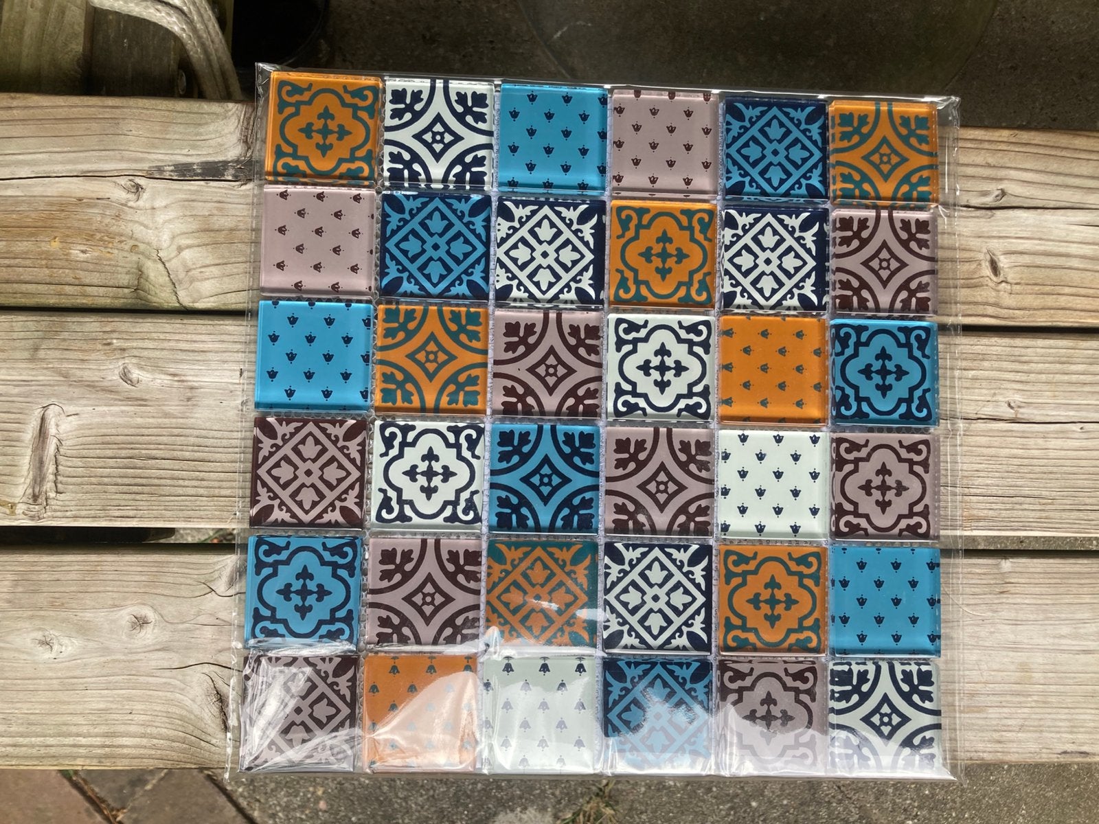 Glasmozaiek tegels 35 stuks, Ophalen, Overige materialen, Wandtegels, Nieuw