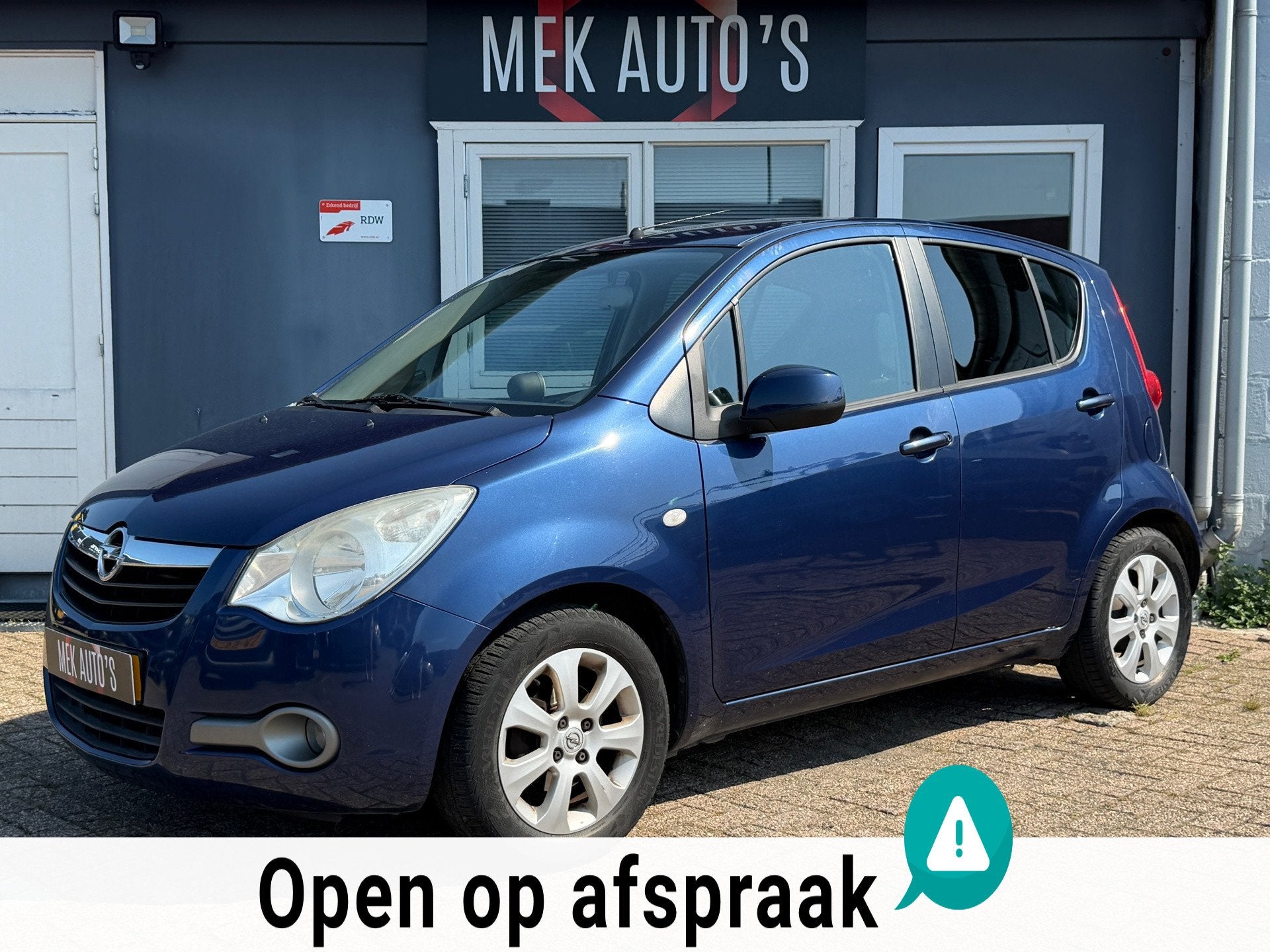 Opel Agila 1.0 Edition|Airco|Lmv|Nap|5-deurs|Elek Ramen|, Stof, Zwart, Blauw, 996 cc