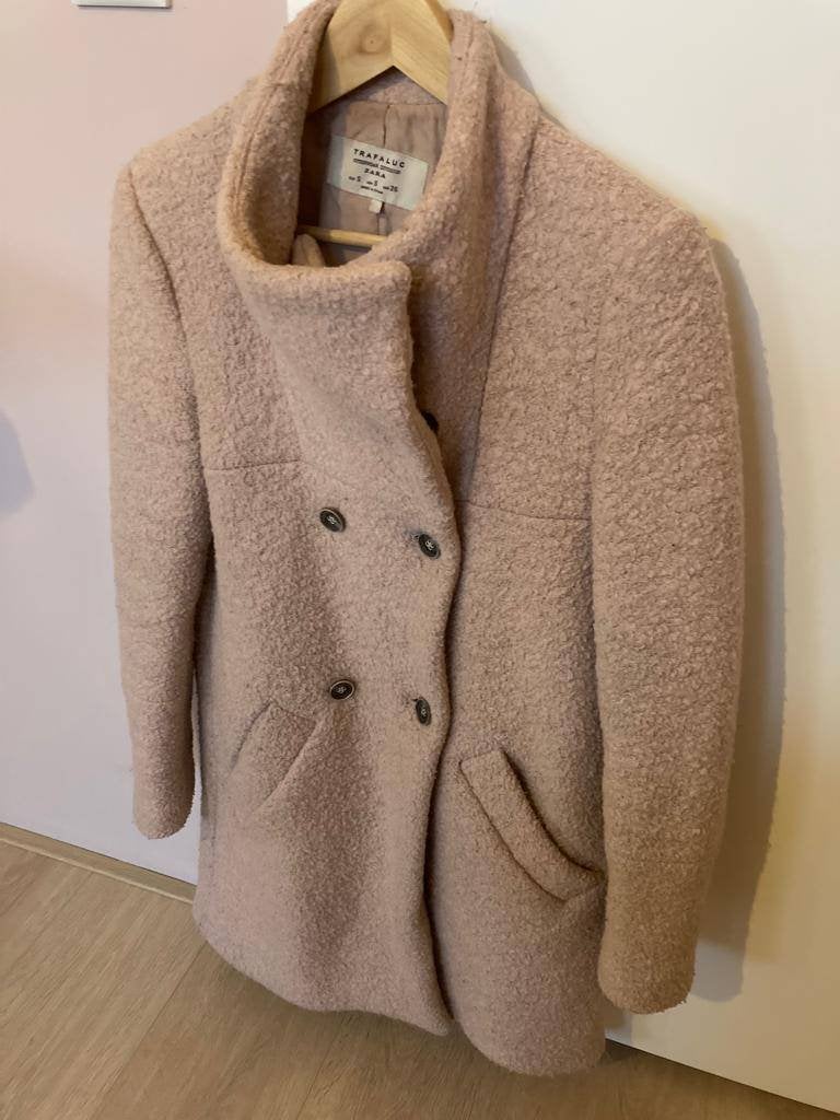 Jas, roze jas, stoffen dames jas, Kleding | Dames, Zara, Ophalen of Verzenden, Zo goed als nieuw, Roze