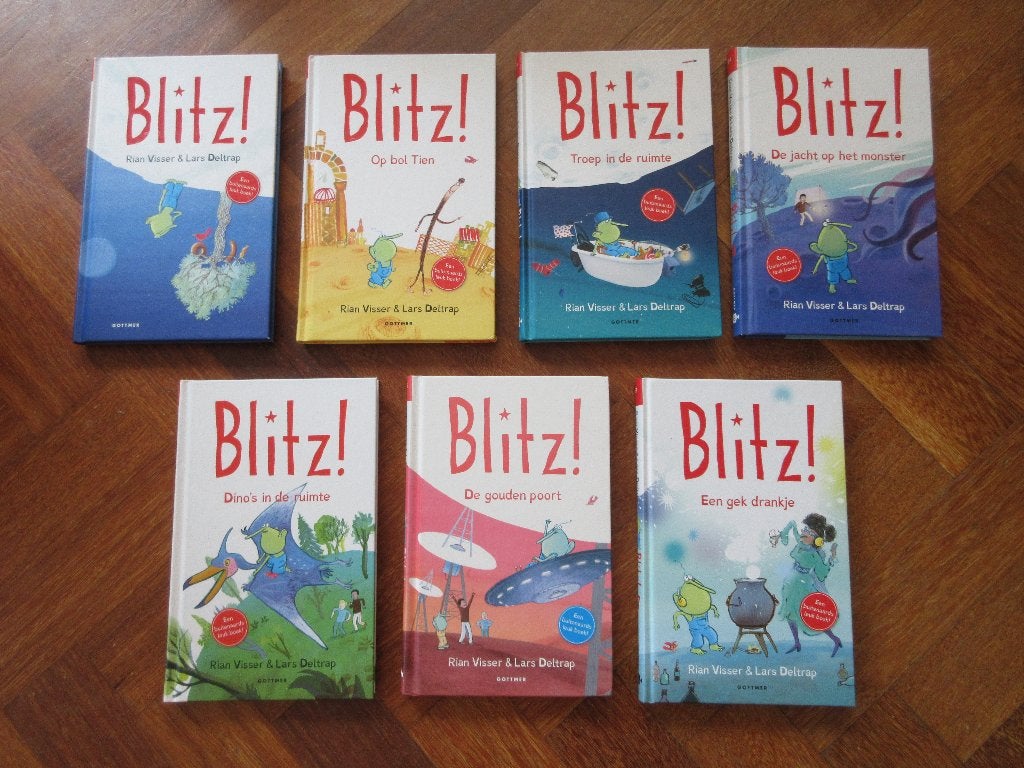7 x boek Blitz!  deel 1 t/m 7 ( Dyslexie ) Avi E3 - M5, Boeken, Ophalen of Verzenden, Gelezen, Fictie algemeen