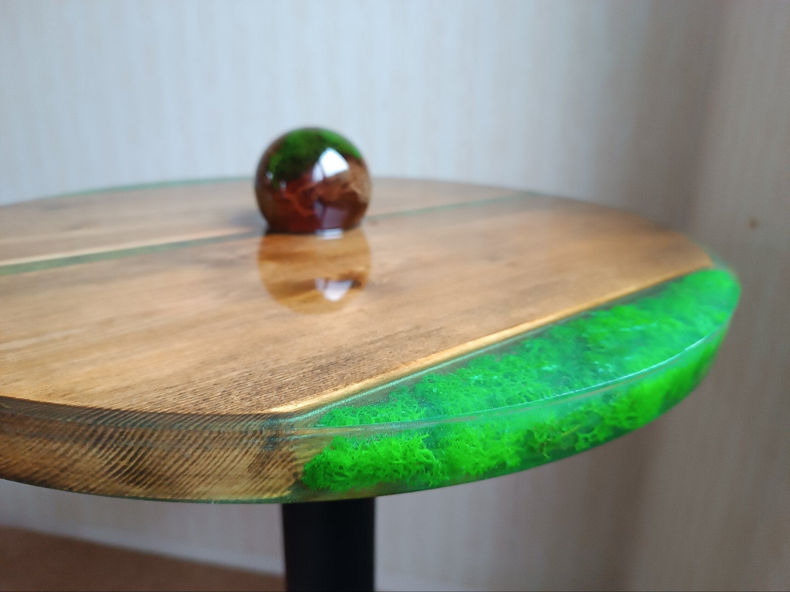 Handgemaakte Epoxy Bijzettafel - Forest Thema (zonder poten), Antiek en Kunst, Ophalen of Verzenden
