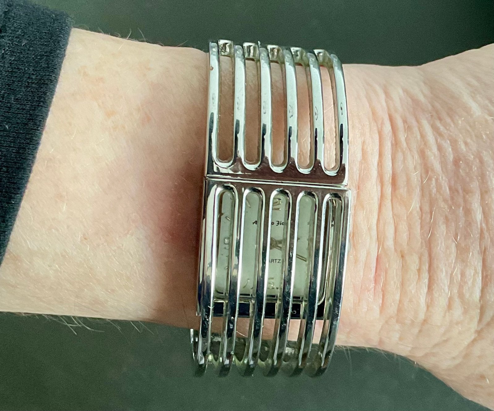Horloge-armband (dames), Ophalen of Verzenden, Zo goed als nieuw, Zilver