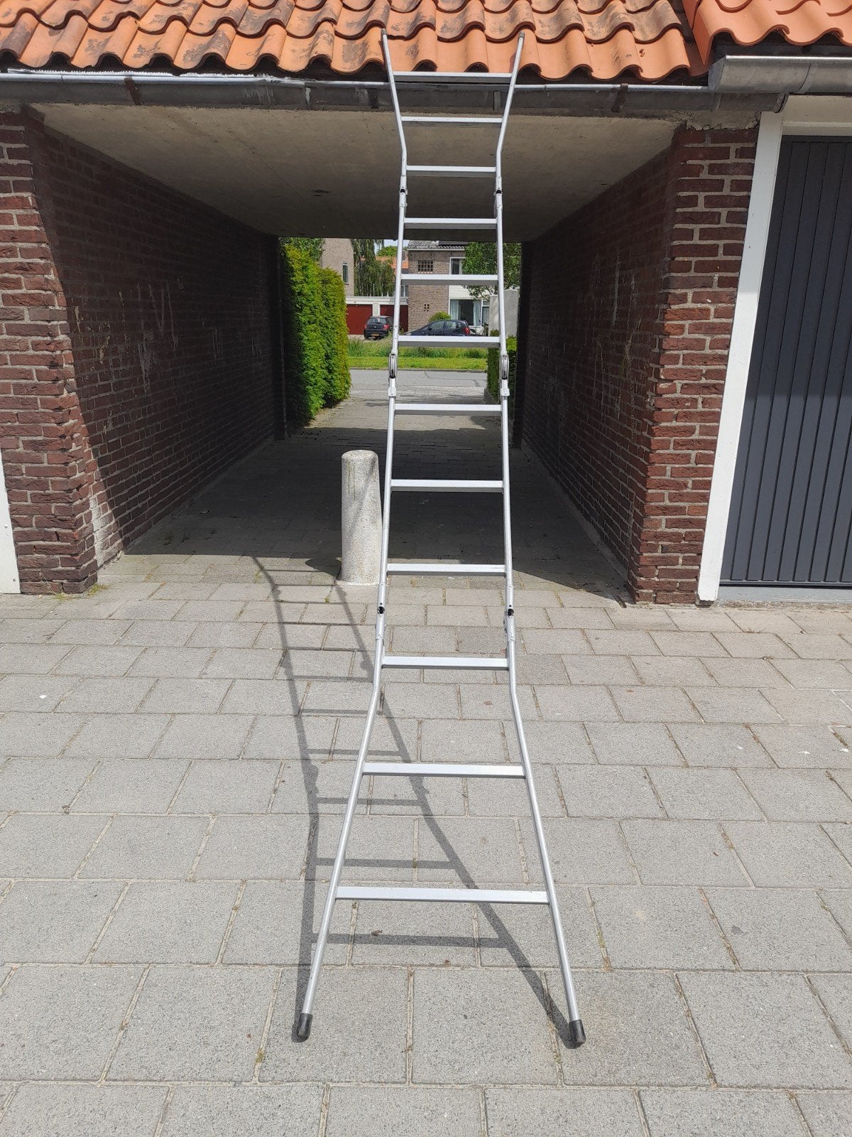 te koop stijger /ladder...., Doe-het-zelf en Verbouw, Steigers, Ophalen, Zo goed als nieuw, Rolsteiger of Kamersteiger, Minder dan 2 meter