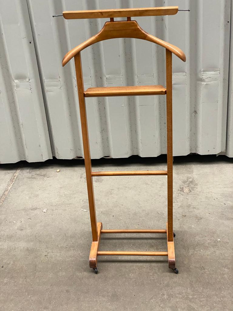 Vintage houten dressboy - Kledingstandaard, Ophalen, Gebruikt, Bruin, Vintage
