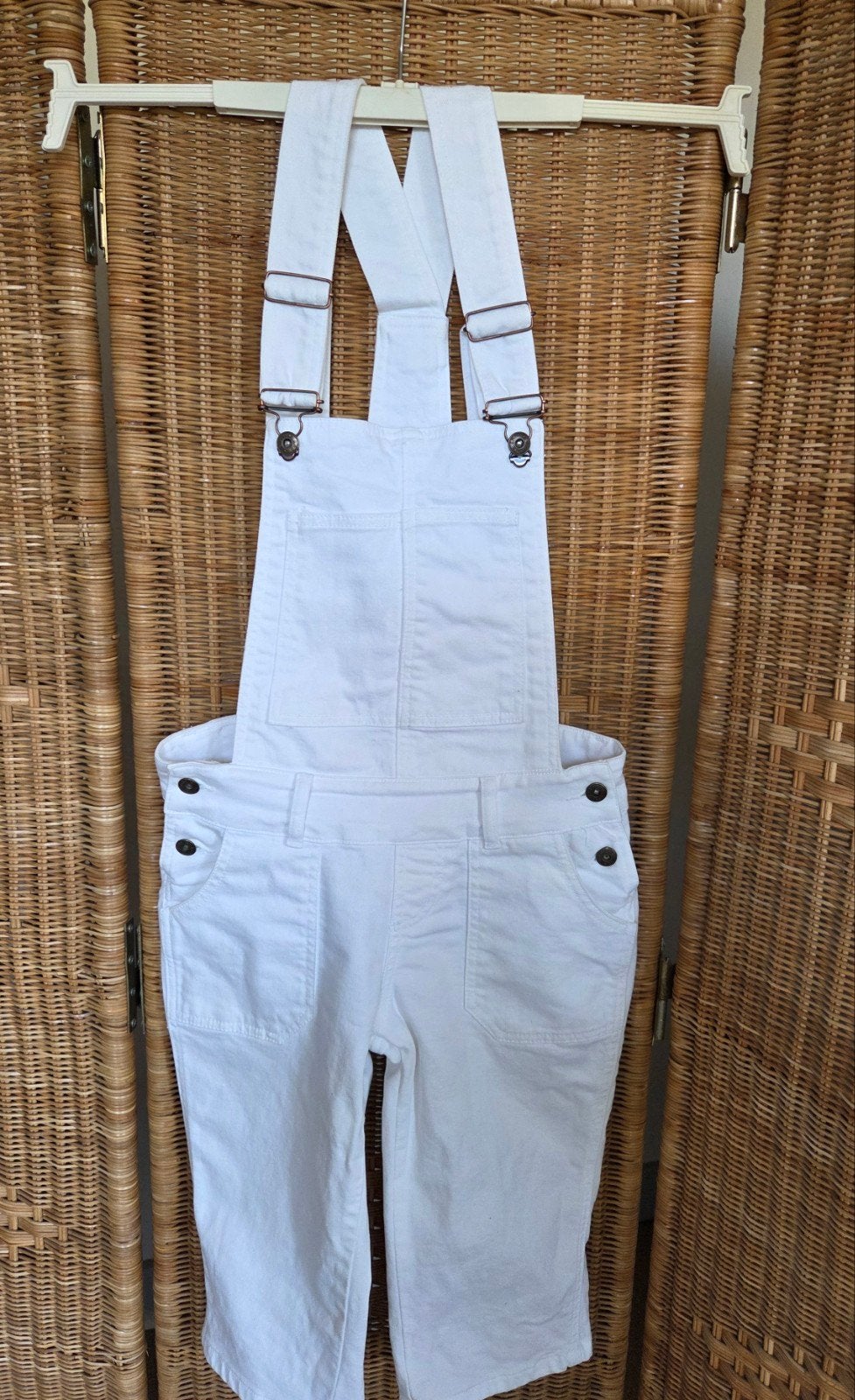 Korte tuinbroek/overall, Wit, Ophalen of Verzenden, Zo goed als nieuw, Driekwart