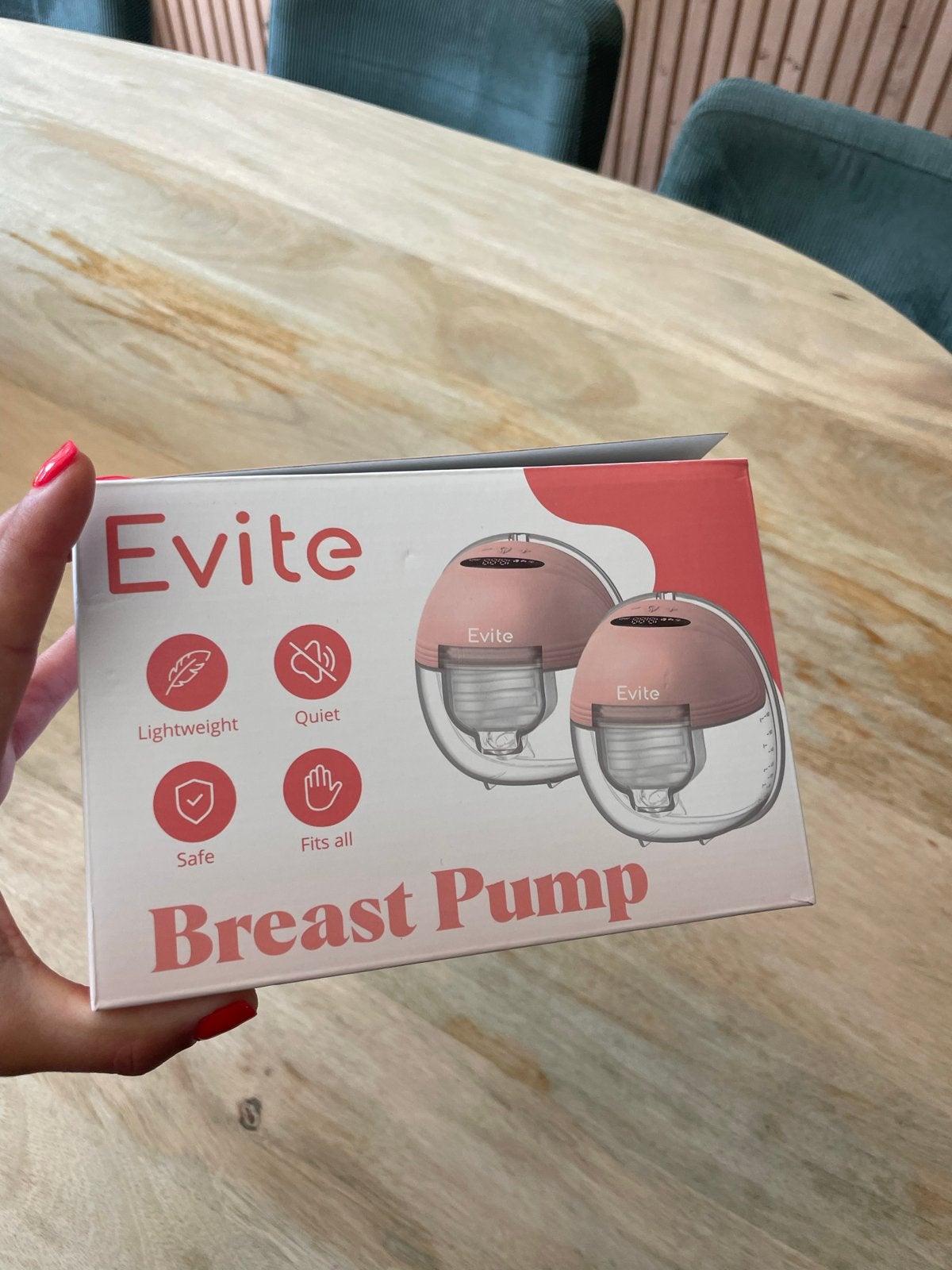Evite Draadloze Borstkolf Slim - Handsfree & Draagbaar, Ophalen of Verzenden, Zo goed als nieuw