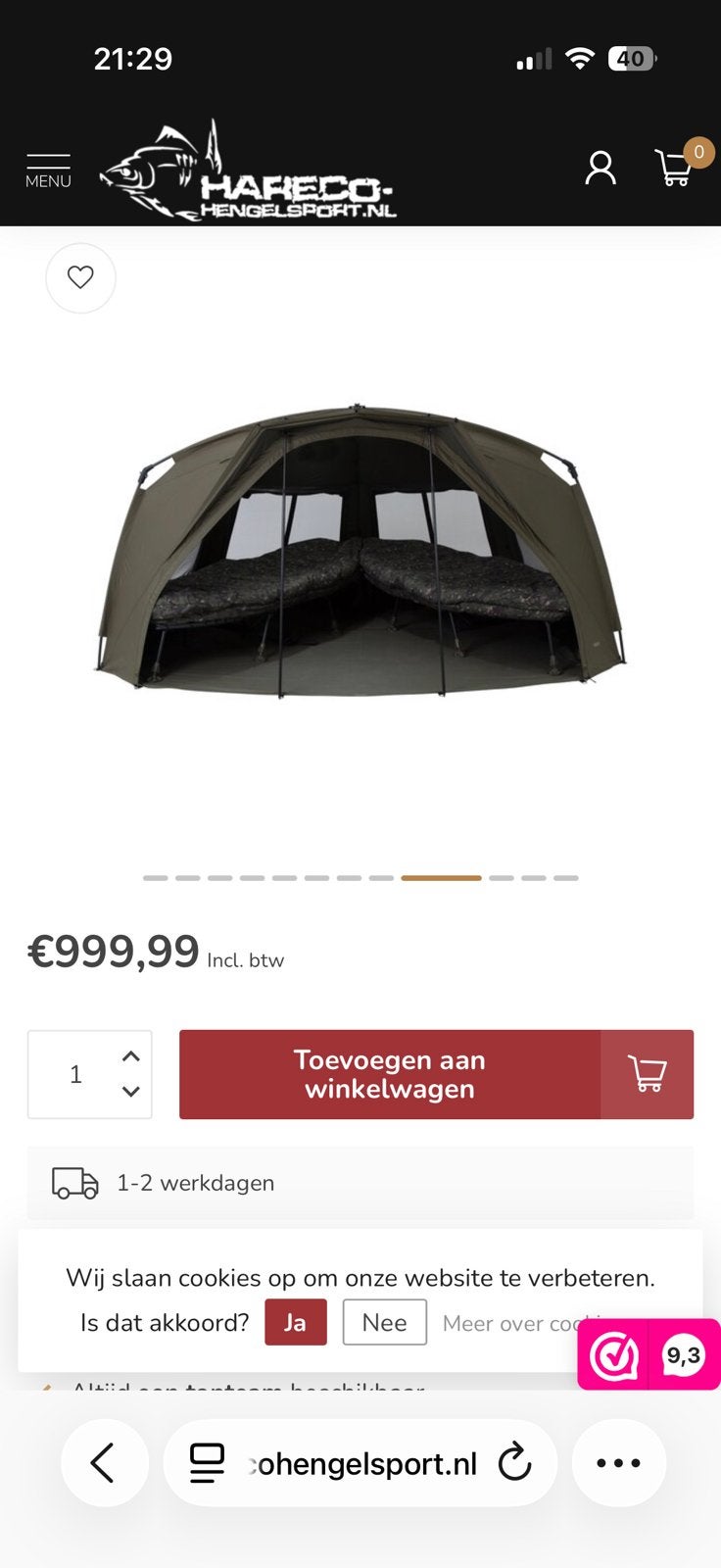 Trakker tempest rs 150, Watersport en Boten, Hengelsport | Karpervissen, Ophalen of Verzenden, Gebruikt, Overige typen