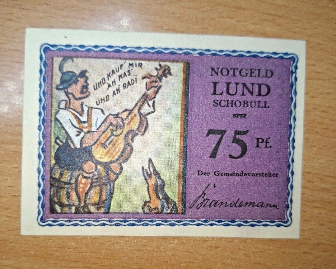 Duits Notgeld Lund-Schobüll Noodgeld, Ophalen of Verzenden, Duitsland