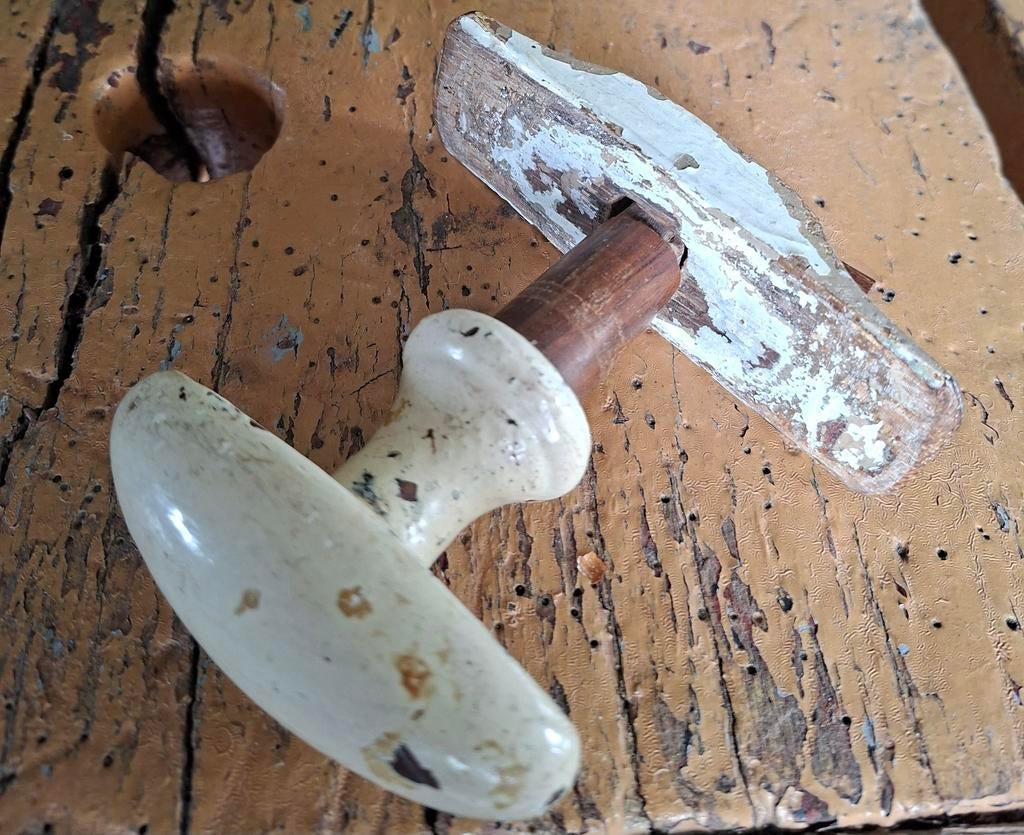 Oud houten deurbeslag, Antiek en Kunst, Ophalen of Verzenden