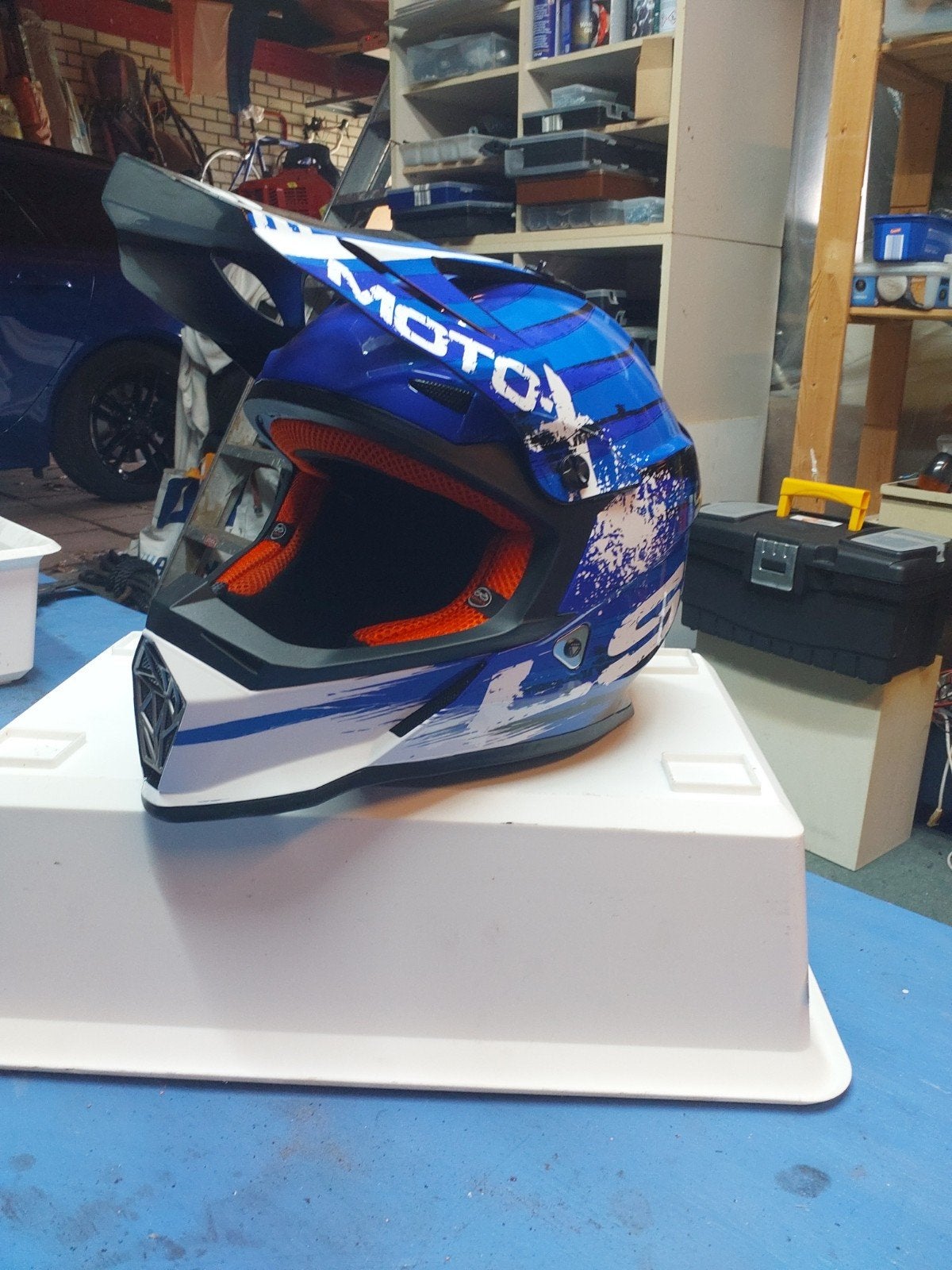 Mooie mx / cross helm maat L (59-60cm) NIEUWSTAAT!, Ophalen, Tweedehands, Offroadhelm, Overige merken