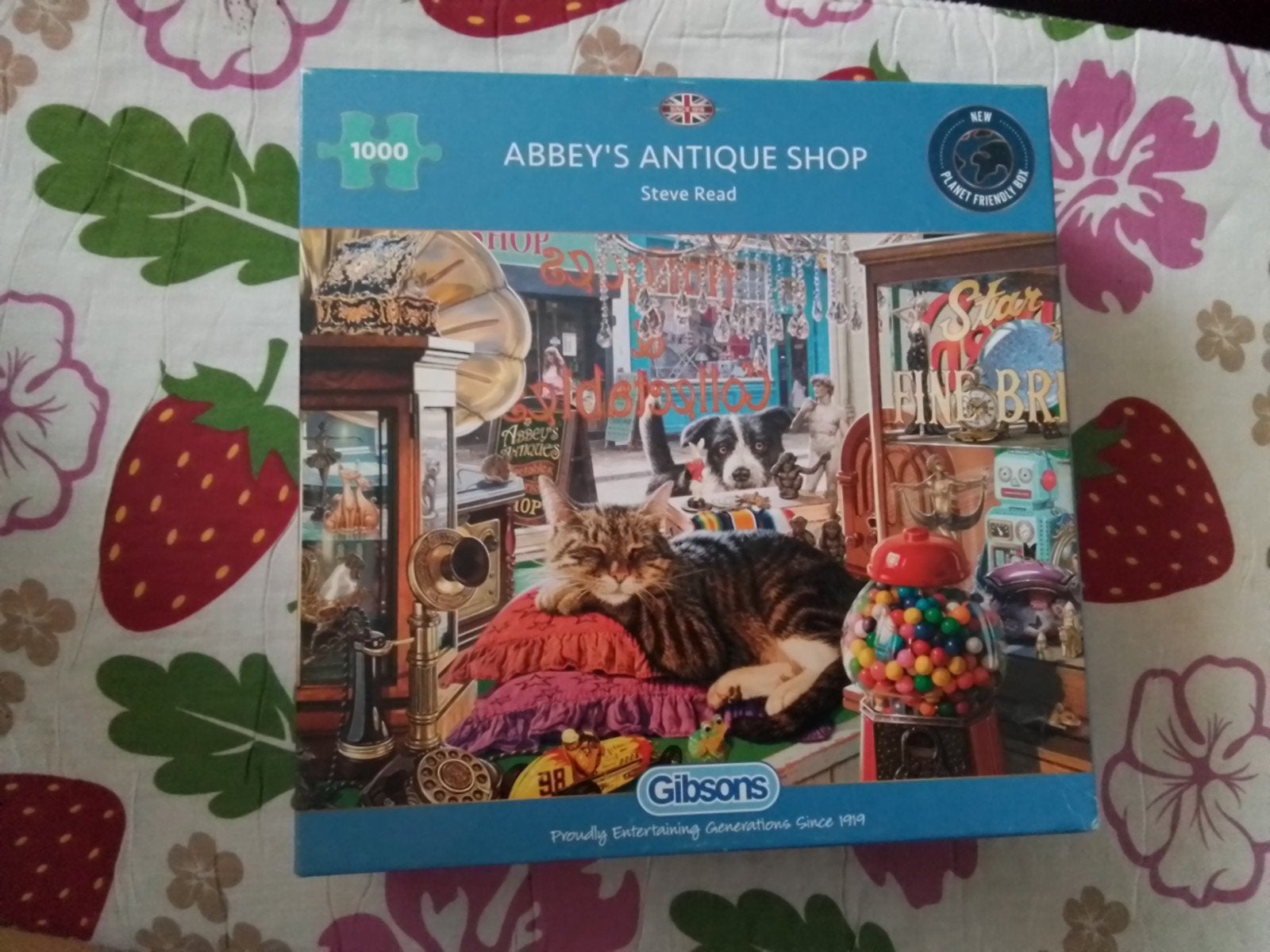 Gibsons Legpuzzel Abbey's Antique Shop 1000 stukjes, Ophalen of Verzenden, 500 t/m 1500 stukjes, Gebruikt, Legpuzzel