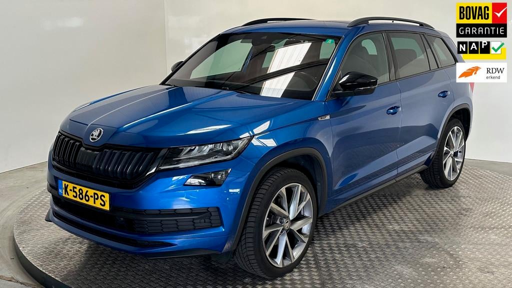Skoda Kodiaq 1.5 TSI Sportline Business benzine automaat tre, Euro 6, 4 cilinders, 150 pk, Blauw