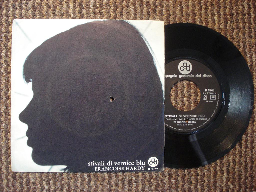 Françoise Hardy 7" Single: 'Stivali di vernice blu' (Italië), 7 inch, Single, Ophalen of Verzenden, Zo goed als nieuw