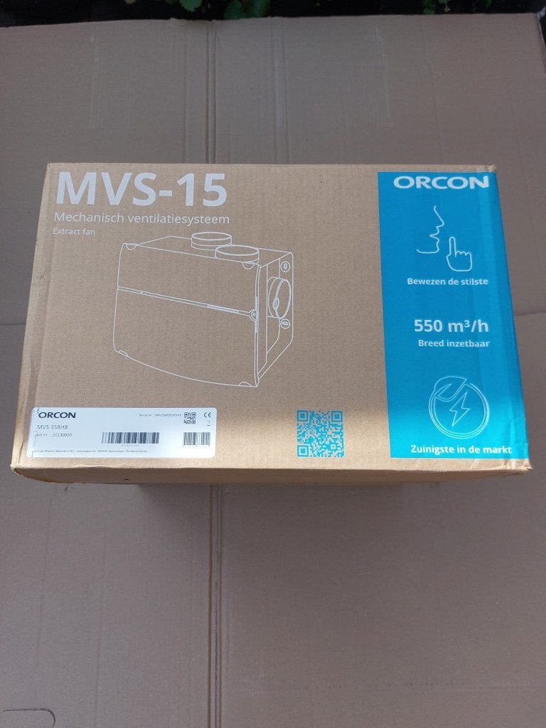 Orcon MVS-15RHB 550 m³/h + afstandsbediening – nieuw, Ophalen, Nieuw, Ventilator