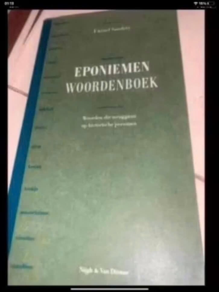WoordenboekWoorden die teruggrijpen op historische personen, Boeken, Encyclopedieën, Gelezen, F. Sanders, Ophalen of Verzenden