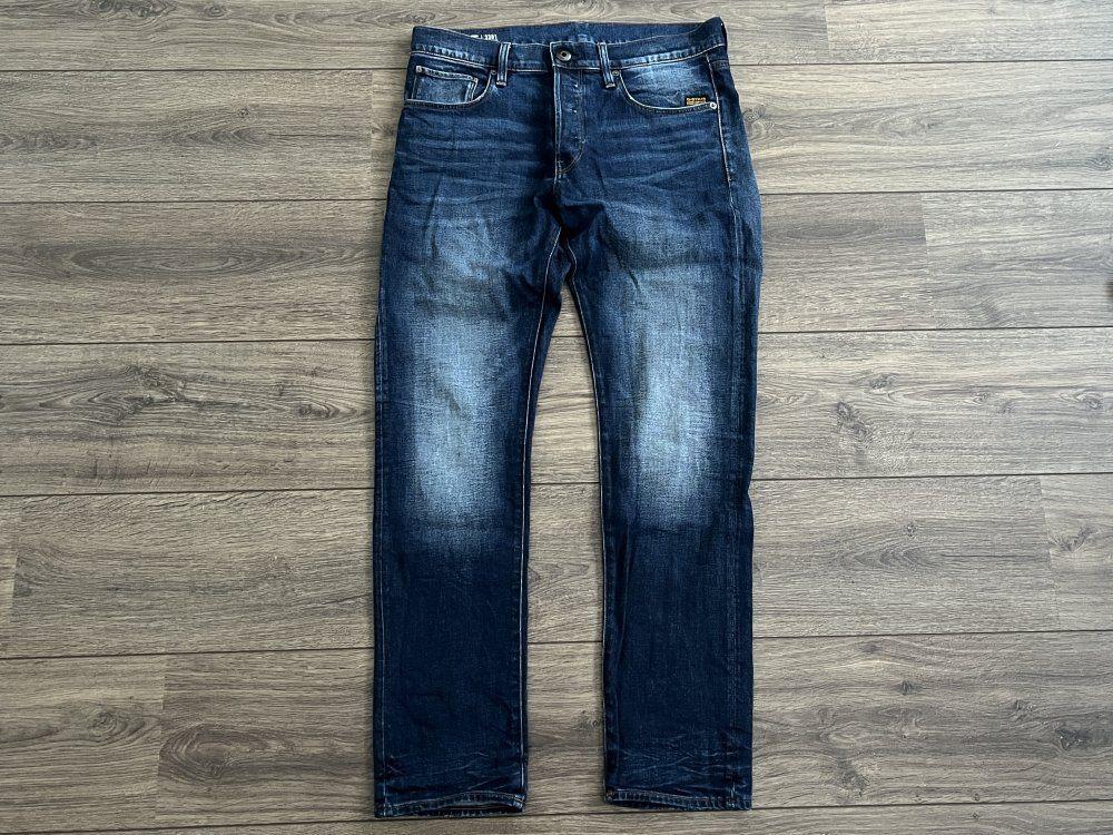 G-Star 3301 Slim Jeans Donkerblauw W33 L32 NIEUW, Kleding | Heren, Spijkerbroeken en Jeans, Blauw, Nieuw, Ophalen of Verzenden