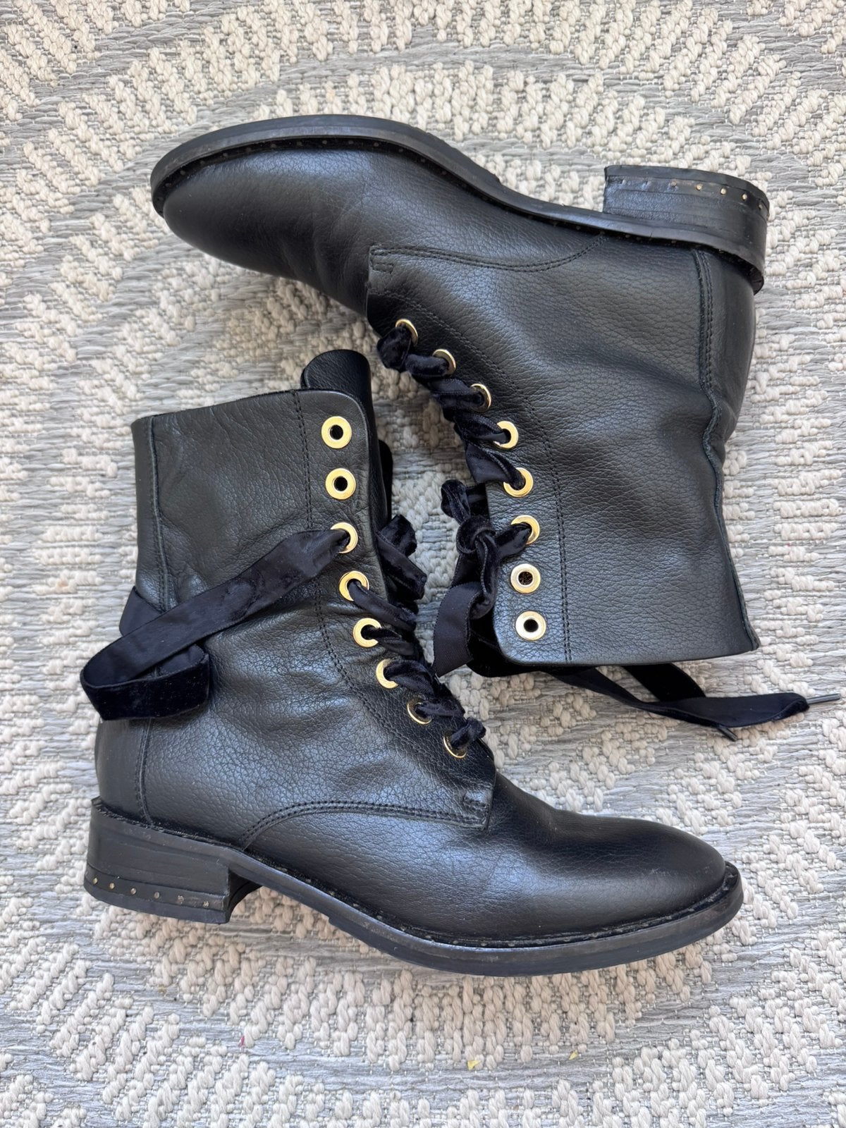 37 Roberto d'Angelo schoenen LEREN zwart / goud Italy, Ophalen of Verzenden, Zo goed als nieuw, Zwart