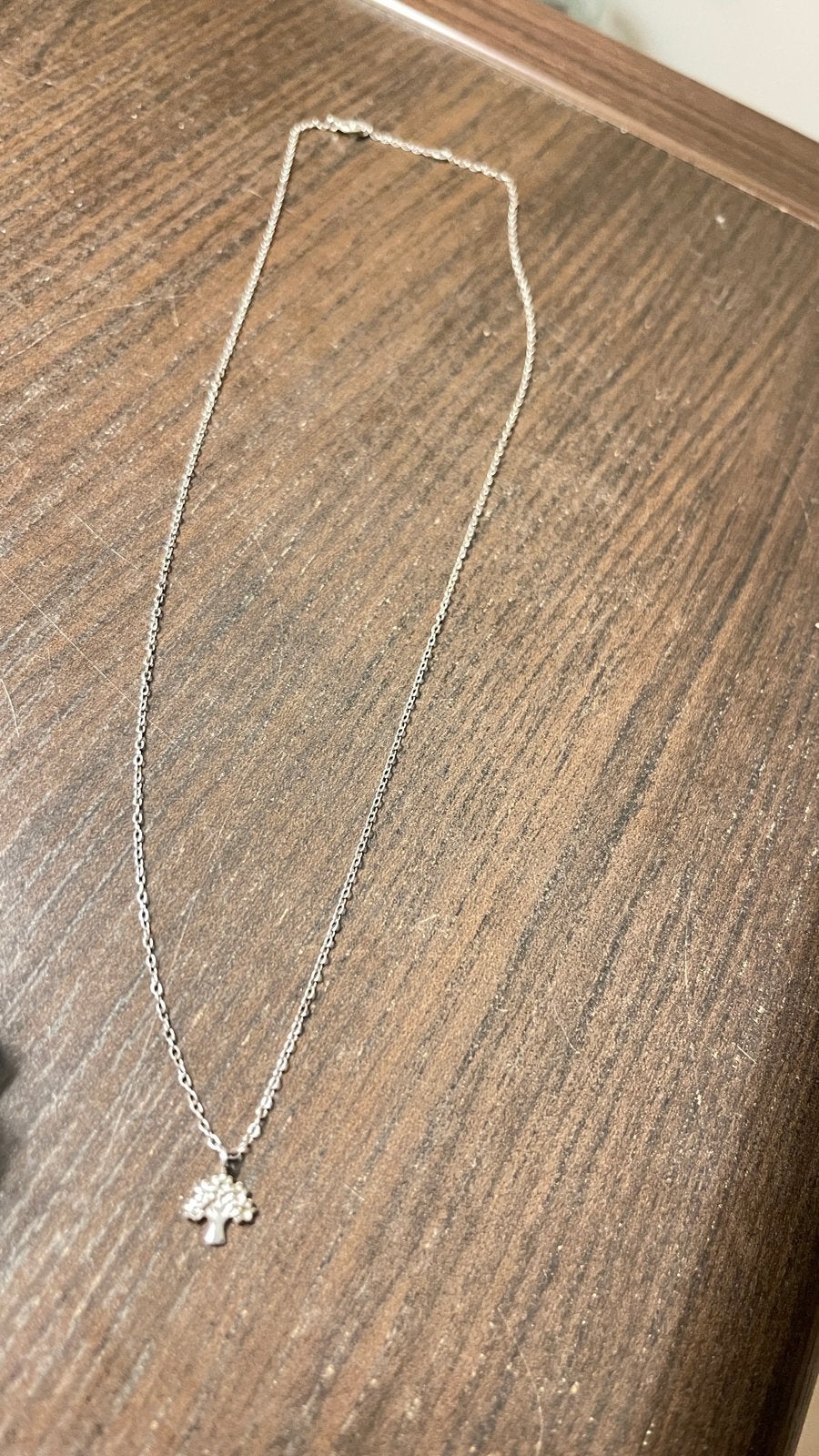 925 Zilveren Ketting Levensboom met Zirkonia - 40cm, Ophalen of Verzenden, Nieuw, Zilver, Met hanger