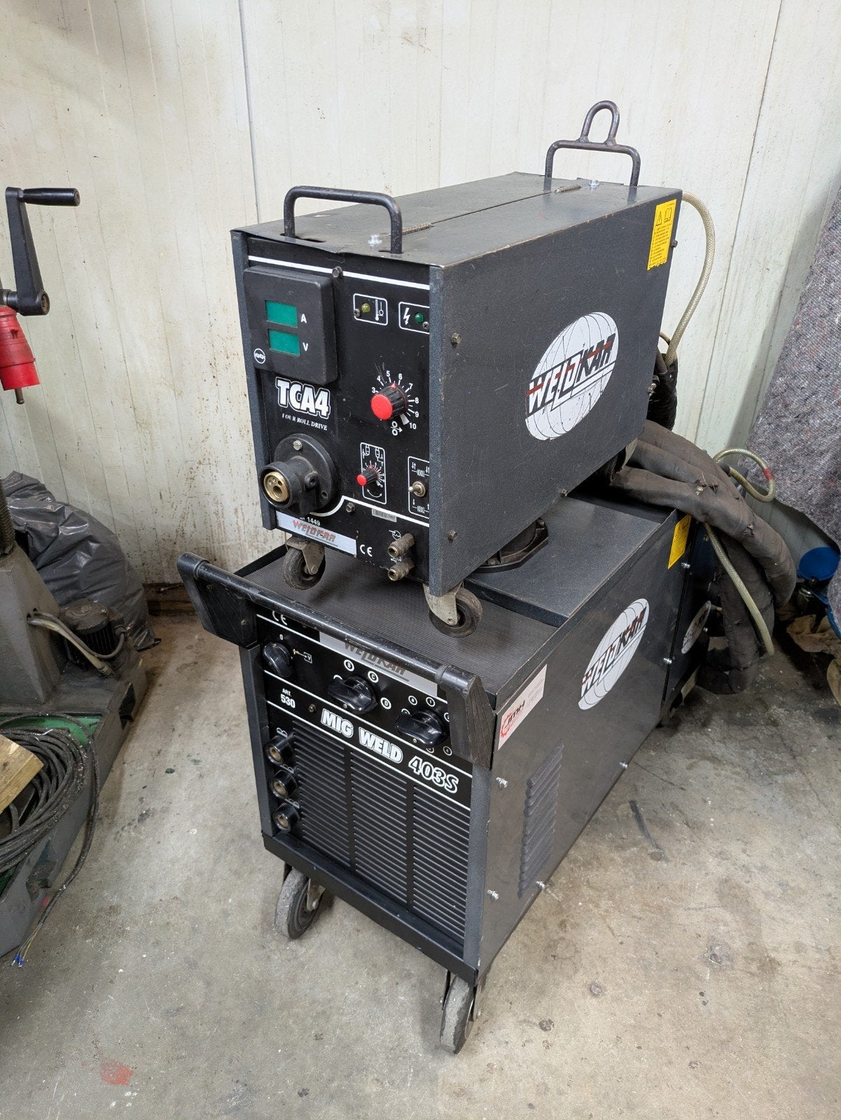Cebora/Weldkar 403s 430A watergekoeld Mig/Mag lasapparaat, Ophalen, Gebruikt, 250 ampère of meer, Co2
